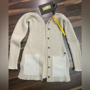 Brand new- Moncler Cream Ribbed Knit Sweater with Tag